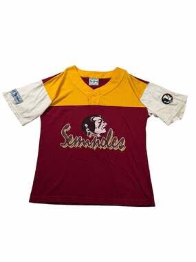 Vintage The Game Florida State Seminoles Henley Shirt Mens M FSU USA Made